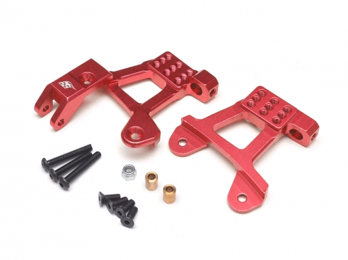 Boom Racing Axial SCX10 II Aluminum Front Shock Hoops for SCX10 II - 1 Pair Red