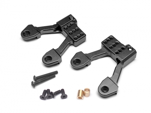 Boom Racing Axial SCX10 II Aluminum Rear Shock Hoops for SCX10 II - 1 Pair Black