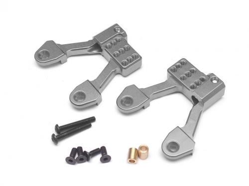 Boom Racing Axial SCX10 II Aluminum Rear Shock Hoops for SCX10 II - 1 Pair Gun Metal