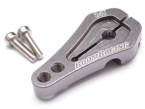 Boom Racing Axial SCX10 II Aluminum Low Profile Servo Horn 24T Gun Metal