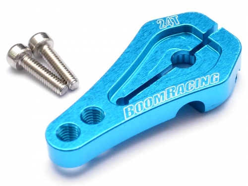 Boom Racing Axial SCX10 II Aluminum Low Profile Servo Horn 24T Light Blue