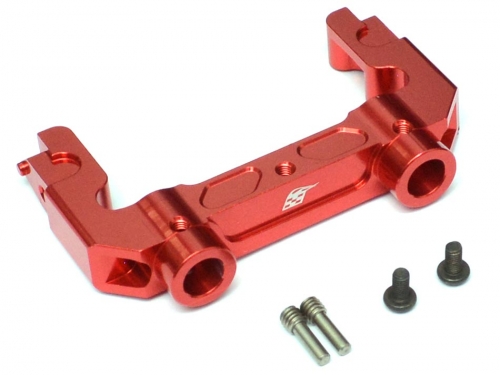 Boom Racing Axial SCX10 II Aluminum Rear Bumper Mount Red