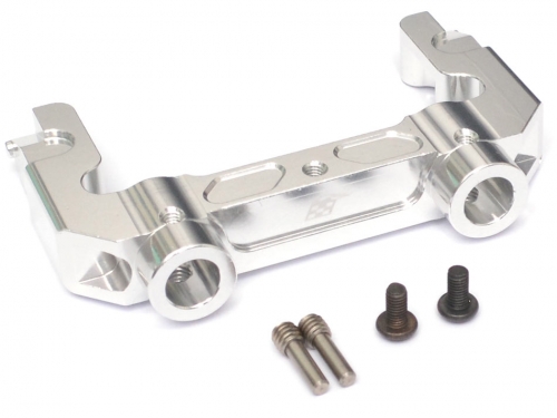 Boom Racing Axial SCX10 II Aluminum Rear Bumper Mount Silver