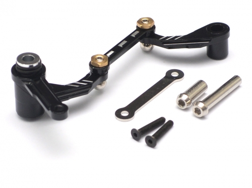 Boom Racing Kyosho OPTIMA 4WD Aluminum Steering Servo Saver Set (1) Black