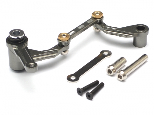 Boom Racing Kyosho OPTIMA 4WD Aluminum Steering Servo Saver Set (1) Gun Metal