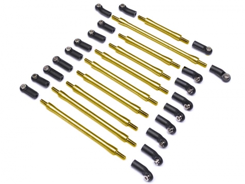 Boom Racing MST 1/8 CFX-W Stainless Steel Links W/ Ball Ends 313mm Wheelbase (4mm Rod Ends) Gold