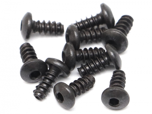 Boom Racing Miscellaneous All M2.5x6mm Round Head Self Tapping 12.9 Grade Screws (10)