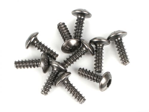 Boom Racing Miscellaneous All M2.5x8mm Round Head Self Tapping 12.9 Grade Screws (10)