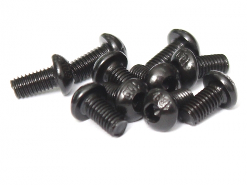 Boom Racing Miscellaneous All M3x6mm Round Head 12.9 Grade Nickel Plated Screws (10)