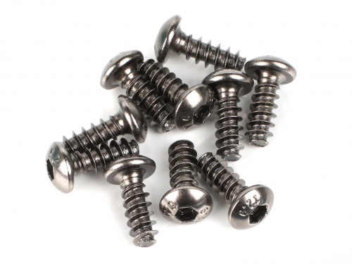 Boom Racing Miscellaneous All M3.0x8mm Round Head Self Tapping 10.8 Grade Screws (10)