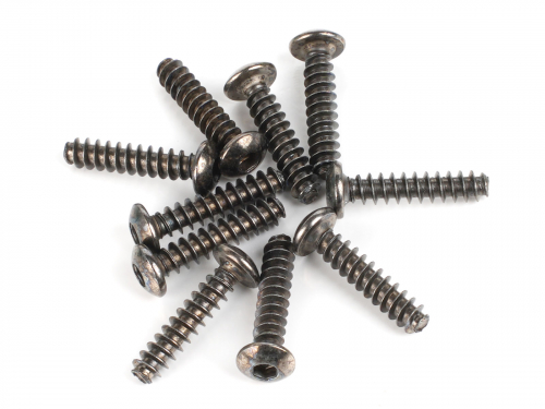 Boom Racing Miscellaneous All M3x14mm Round Head 12.9 Self Tapping Grade Screws (10)