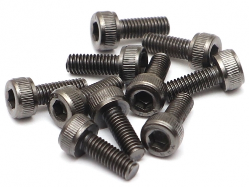 Boom Racing Miscellaneous All M3x8mm Socket Cap Screw 12.9 Grade Nickel Plated Screws (10)