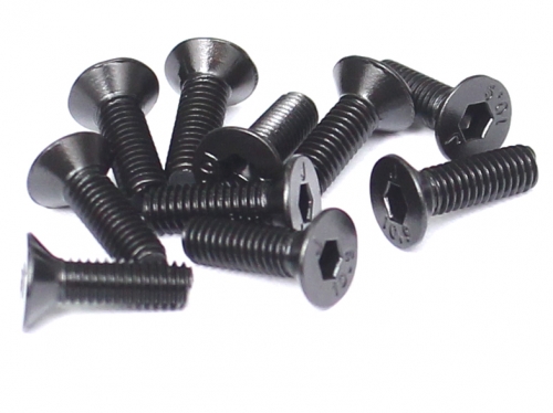 Boom Racing Miscellaneous All M3x10mm Counter Sunk Screw 12.9 Grade Nickel Plated Screws (10)