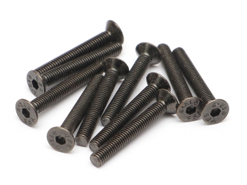 Boom Racing Miscellaneous All M3x22mm Counter Sunk Screw 12.9 Grade Nickel Plated Screws (10)