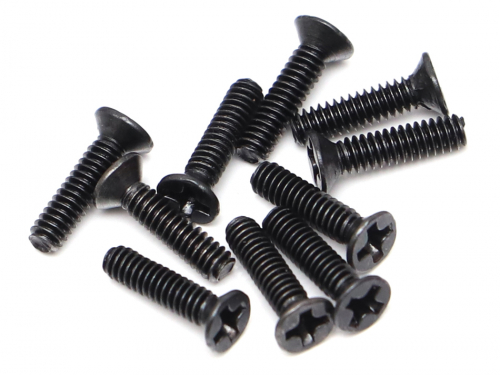Boom Racing Miscellaneous All M2x8 Counter Sunk Phillips Head Screws (10)