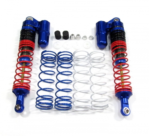 Boom Racing Miscellaneous All Boomerang™ Type PB Race Ready Aluminum Double Suspension Adjustable Piggyback Shocks 95MM Blue