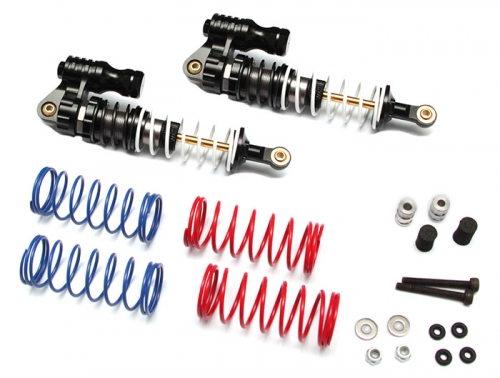 Boom Racing Miscellaneous All Boomerang™ Type PB Race Ready Aluminum Double Suspension Adjustable Piggyback Shocks / 95MM Black