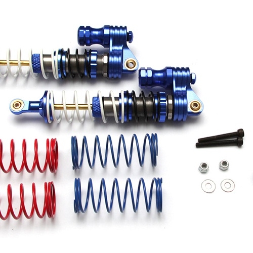 Boom Racing Miscellaneous All Boomerang™ Type PB Race Ready Aluminum Double Suspension Adjustable Piggyback Shocks 105MM Blue