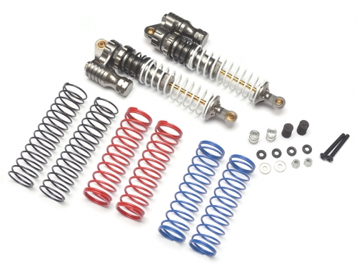 Boom Racing Miscellaneous All Boomerang™ Type PB Race Ready Aluminum Double Suspension Adjustable Piggyback Shocks / 110MM Gun Metal