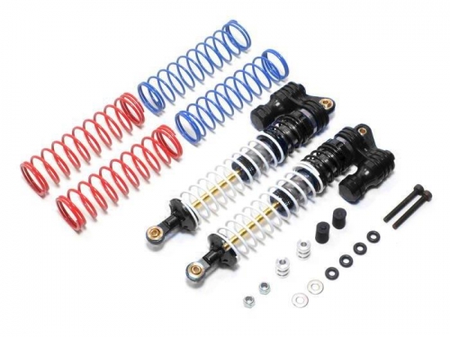 Boom Racing Miscellaneous All Boomerang™ Type PB Race Ready Aluminum Double Suspension Adjustable Piggyback Shocks 115MM Black