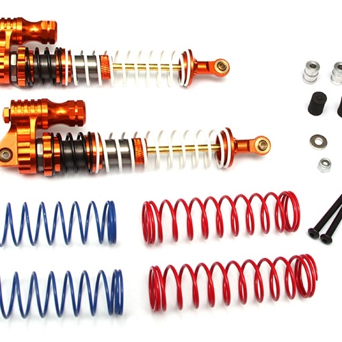 Boom Racing Miscellaneous All Boomerang™ Type PB Race Ready Aluminum Double Suspension Adjustable Piggyback Shocks 120MM Orange