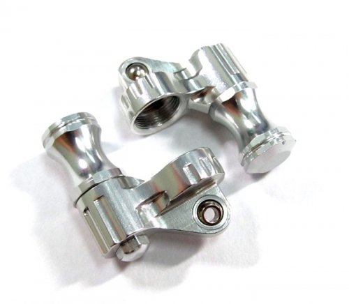 Boom Racing Miscellaneous All Boomerang™ Type PB Aluminum Piggyback Head Body Silver - 1 Pair