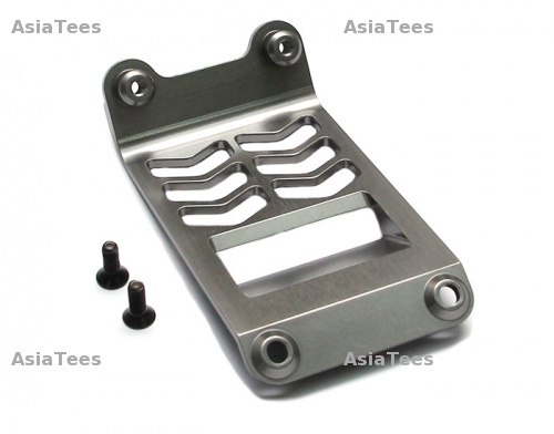 Boom Racing ECX Ruckus Aluminum Front-rear Skid Plate w/ Screws - 1Pc Gun Metal