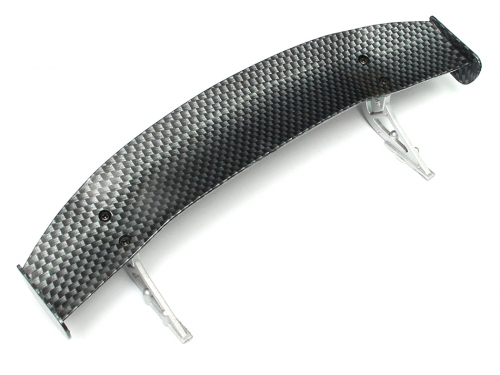 Boom Racing Miscellaneous All 1/10th Scale RC Toy CF Rear Spoiler Wing W/ Stands (#00496)