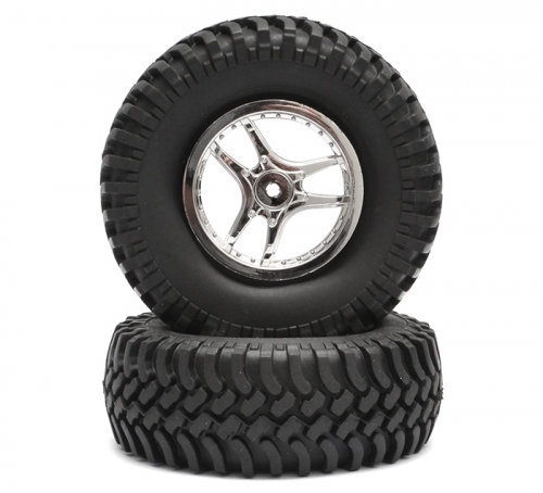 Boom Racing Miscellaneous All Crawler Tire set 100mm K3 3 Spoke Wheel Silver