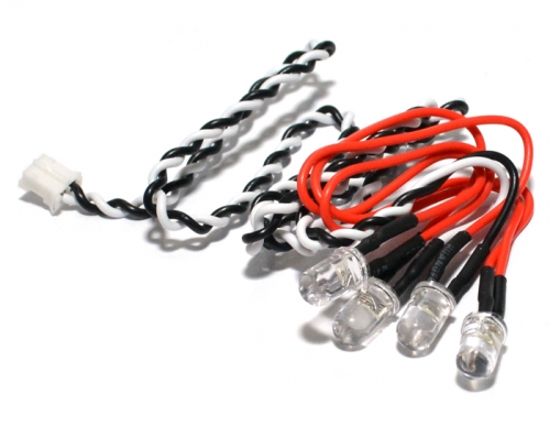 Boom Racing Miscellaneous All 5mm LED Light(Blue) 4pcs L=40cmm for Tamiya & Axial Black