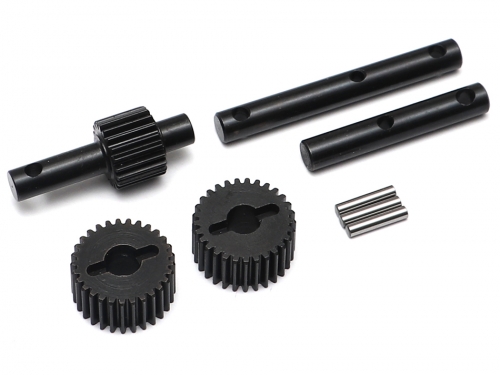 Boom Racing Boom Racing BRX01 Heavy Duty Steel Cut Transfer Case Gears and Steel Shafts Set