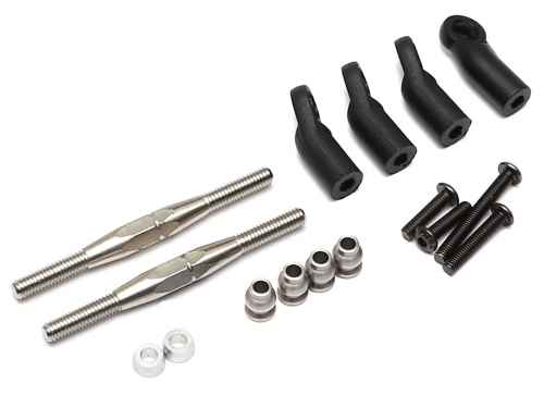 Boom Racing Boom Racing BRX01 Stainless Steel Drag Link & Panhard Link Set w/ BADASS Rod Ends (2)