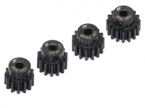 Boom Racing Miscellaneous All 32P Steel Pinion Gear Combo 13T-16T 3.175mm 4Pcs