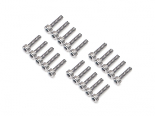 Boom Racing Miscellaneous All ProBuild™ M2x8mm Socket Cap Screw 12.9 Grade Screws (20) Silver