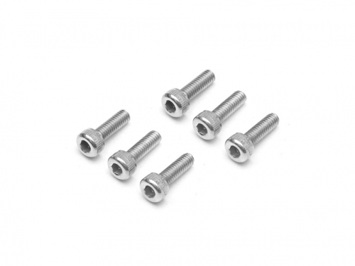 Boom Racing Miscellaneous All M2.5x8mm Socket Cap Screw 12.9 Grade Screws (6) Silver