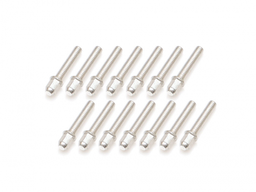 Boom Racing Miscellaneous All ProBuild™ Mag Seat Lug Nut 12.9 Grade M2.5x12mm Scale Hardware Set (14) Silver