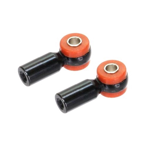 Boom Racing Miscellaneous All Heavy Duty Silibushing Stud Ball Rod Ends 13MM (2) Black M3 Threads