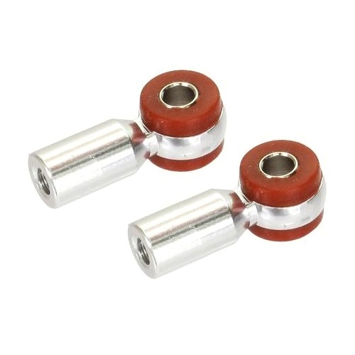 Boom Racing Miscellaneous All Heavy Duty Silibushing Stud Ball Rod Ends 13MM (2) Silver M3 Threads
