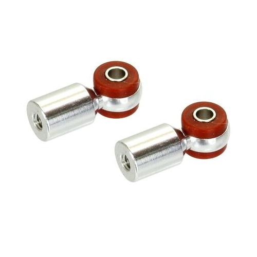 Boom Racing Miscellaneous All Heavy Duty Silibushing Stud Ball Rod Ends 16MM (2) Silver M3 Threads