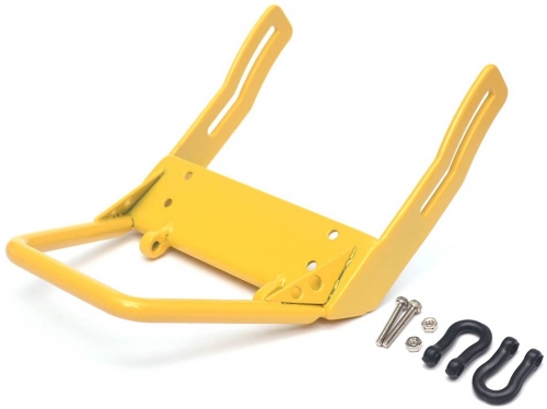 Boom Racing Axial SCX10 Steel Front Bumper B With Black Towing Hooks Yellow