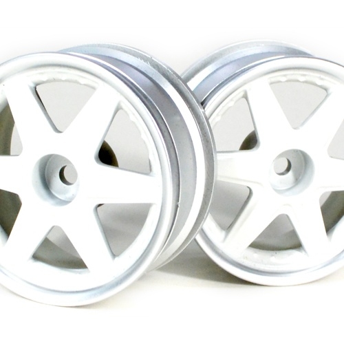 Boom Racing Miscellaneous All 6-Spoke Wheel Set (2Pcs) For 1/10 RC Car (3mm Offset) White
