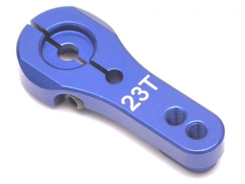 Boom Racing Miscellaneous All Aluminum Servo Horn (23T) For KO, JR & Sanwa Servo Blue