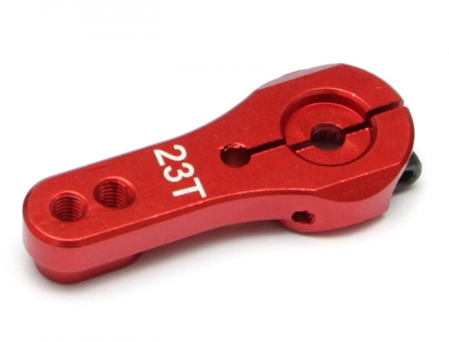 Boom Racing Miscellaneous All Aluminum Servo Horn (23T) For KO, JR & Sanwa Servo Red