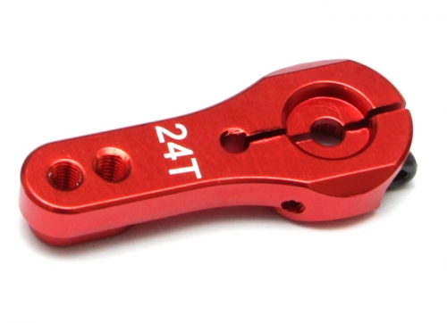 Boom Racing Miscellaneous All Aluminum Servo Horn (24T) for Hitec Servo Red