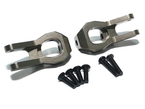 Boom Racing Vaterra Twin Hammers Aluminum Caster Blocks -1 Pair Gun Metal