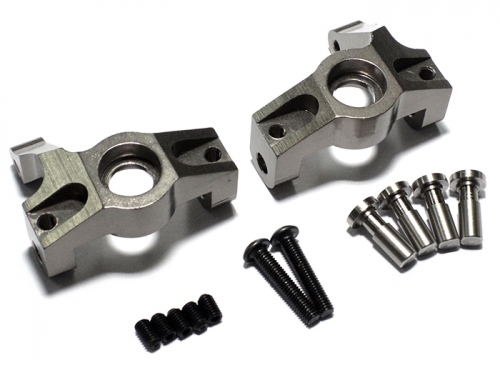 Boom Racing Vaterra Twin Hammers Aluminum Steering Knuckles (Spindles) - 1 Pair Gun Metal