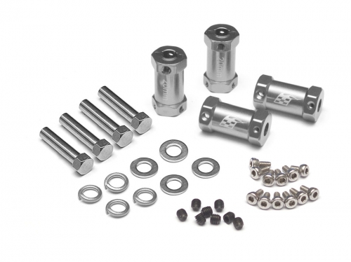 Boom Racing Miscellaneous All KRAIT™ Aluminum 12mm Wheel Hex Widener (4) (Offset: 20mm) - Gun Metal