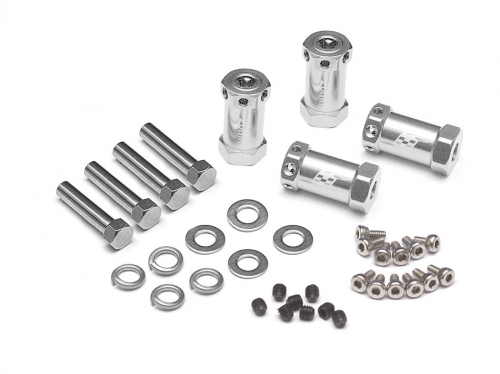 Boom Racing Miscellaneous All KRAIT™ Aluminum 12mm Wheel Hex Widener (4) (Offset: 20mm) - Silver