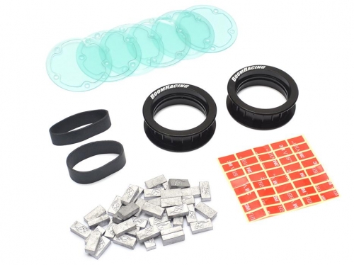 Boom Racing Miscellaneous All KRAIT™ Adjustable Weighted 1.9 Beadlock Wheel Weight Ring (2) Black