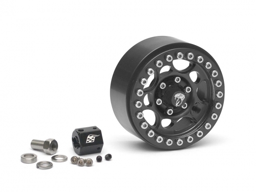 Boom Racing Miscellaneous All Sandstorm KRAIT™ 1.9 Aluminum Beadlock Wheel 1 Piece Spare Black